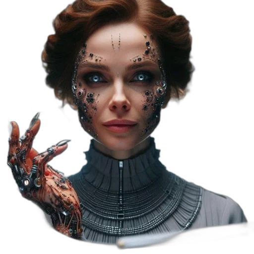 robot, face, mask, concept art transparent PNG cut-out