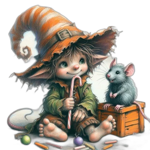 staff, hat, fantasy art, concept art transparent PNG cut-out