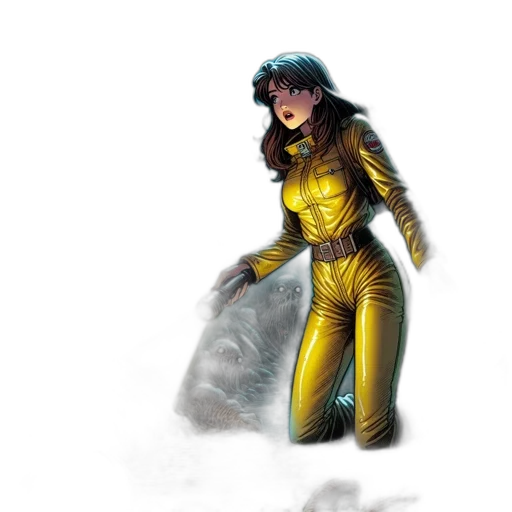 comic book art, concept art, fantasy art, cyberpunk transparent PNG cut-out