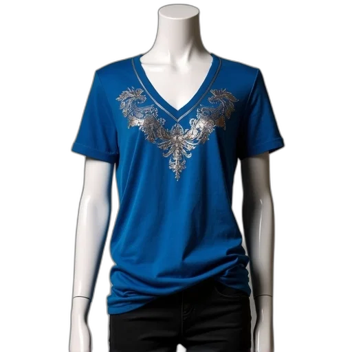 blue, mannequin, wearing, t-shirt transparent PNG cut-out