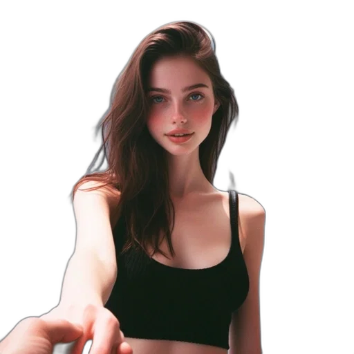 face, dress, hair, jewelry transparent PNG cut-out