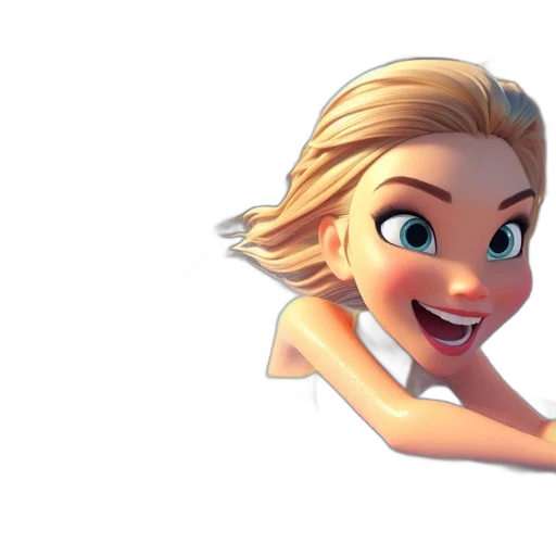 face, crown, creature, 3d render transparent PNG cut-out
