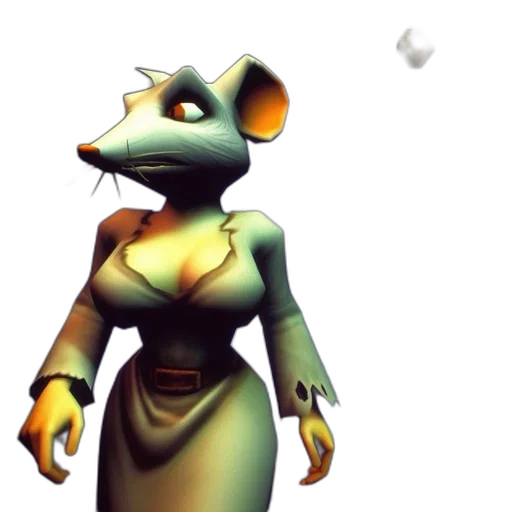dress, staff, animal, creature transparent PNG cut-out
