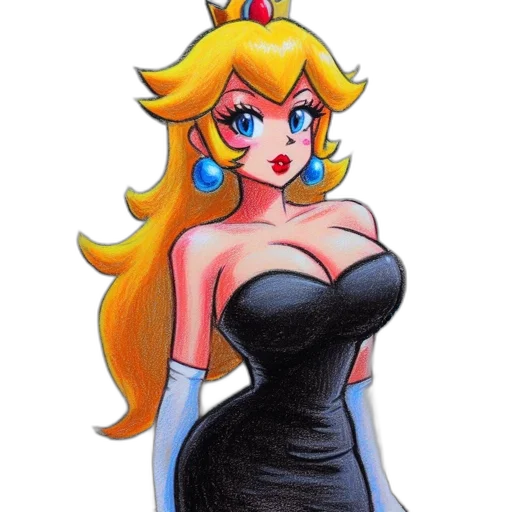 dress, crown, jewelry, staff transparent PNG cut-out