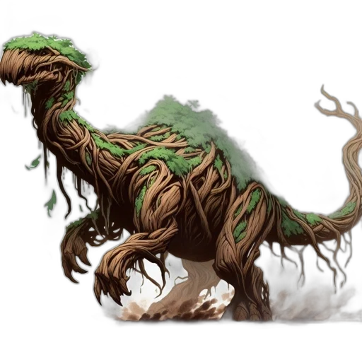 creature, dragon, animal, tree transparent PNG cut-out