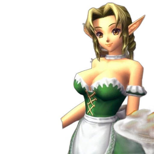 dress, staff, 3d render, concept art transparent PNG cut-out