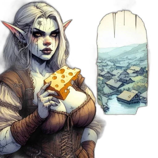 fantasy art, concept art, comic book art, pixel art transparent PNG cut-out