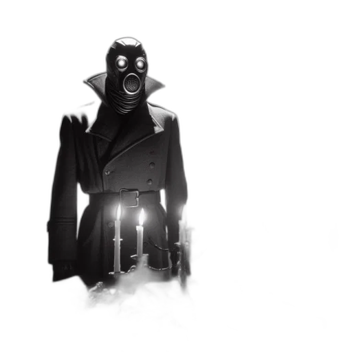 mask, jacket, robot, staff transparent PNG cut-out