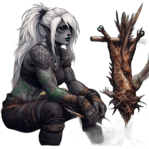 dragon, creature, staff, weapon transparent PNG cut-out