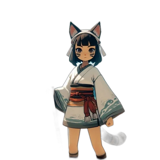 staff, dress, animal, pixel art transparent PNG cut-out