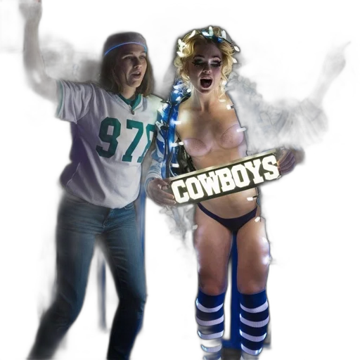 concept art, two, women, one transparent PNG cut-out