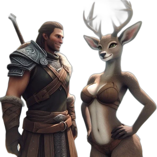 animal, fantasy art, concept art, 3d render transparent PNG cut-out