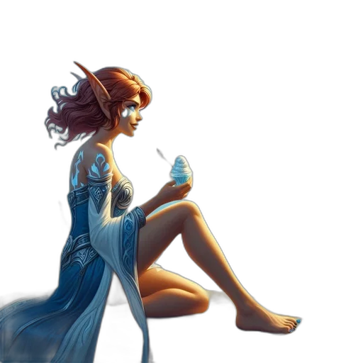 dress, concept art, fantasy art, comic book art transparent PNG cut-out