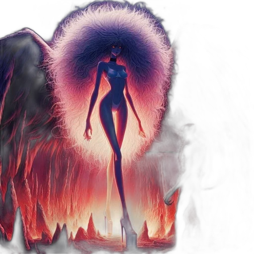 creature, hair, mask, concept art transparent PNG cut-out