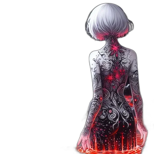 dress, jacket, hair, concept art transparent PNG cut-out