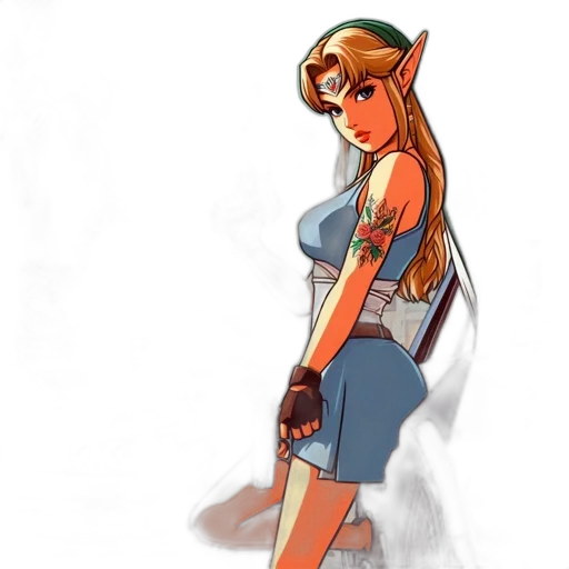 dress, staff, concept art, fantasy art transparent PNG cut-out