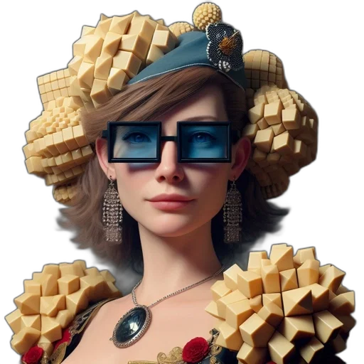 crown, dress, hat, face transparent PNG cut-out