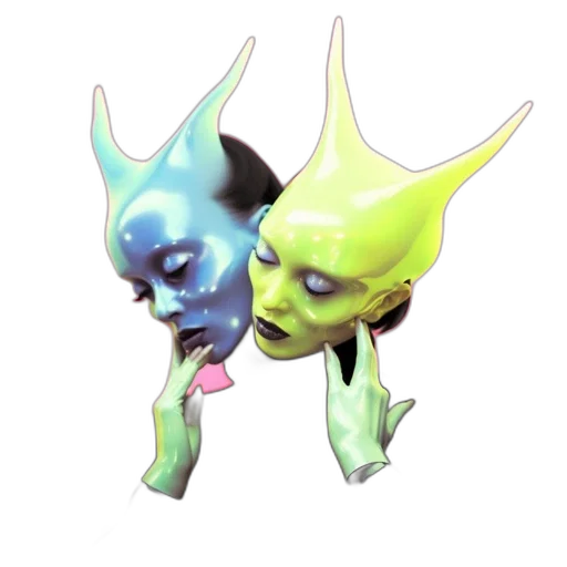 mask, creature, crown, face transparent PNG cut-out