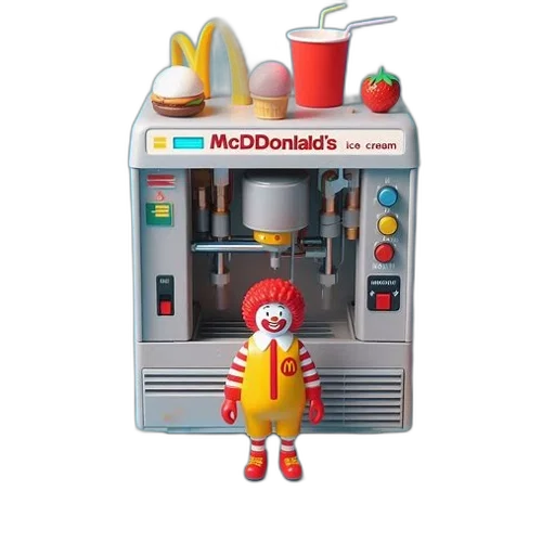 food, robot, 3d render, photorealistic transparent PNG cut-out