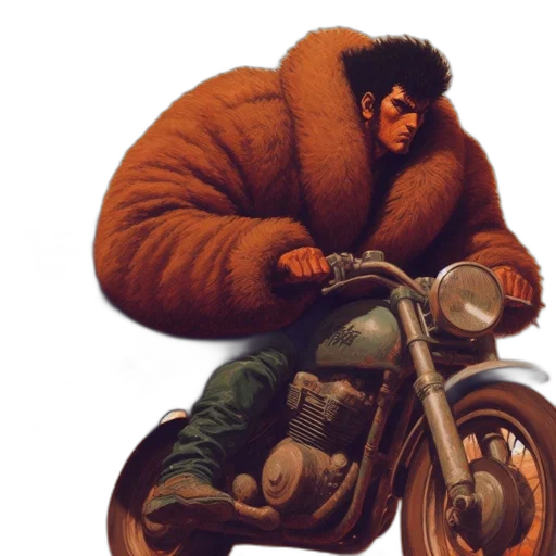 jacket, animal, concept art, comic book art transparent PNG cut-out