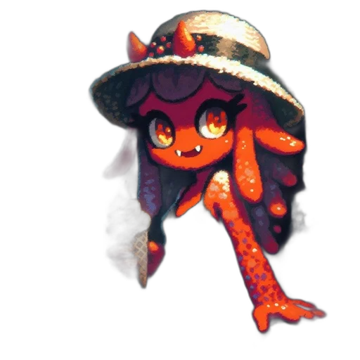 hat, dragon, staff, umbrella transparent PNG cut-out