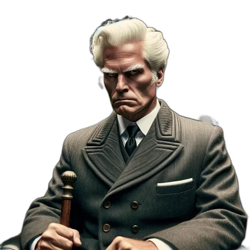 staff, jacket, face, hair transparent PNG cut-out