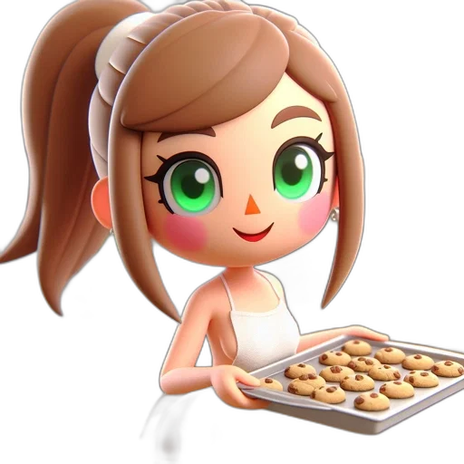 food, cartoon, 3d render, photorealistic transparent PNG cut-out