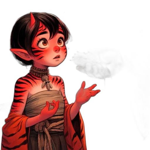 dragon, staff, creature, mask transparent PNG cut-out