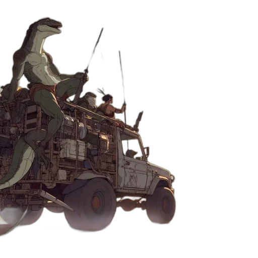 car, dragon, animal, weapon transparent PNG cut-out