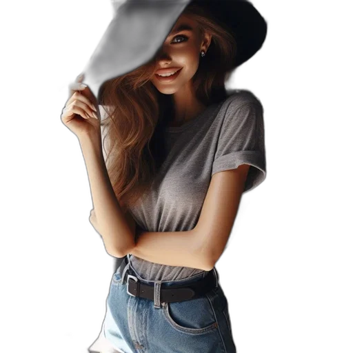 hat, jacket, dress, face transparent PNG cut-out