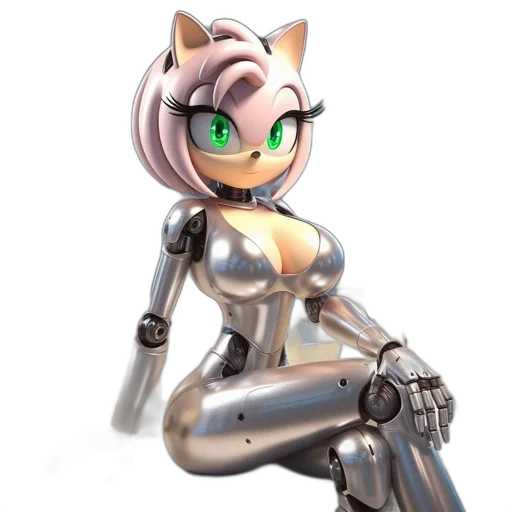 robot, weapon, 3d render, concept art transparent PNG cut-out