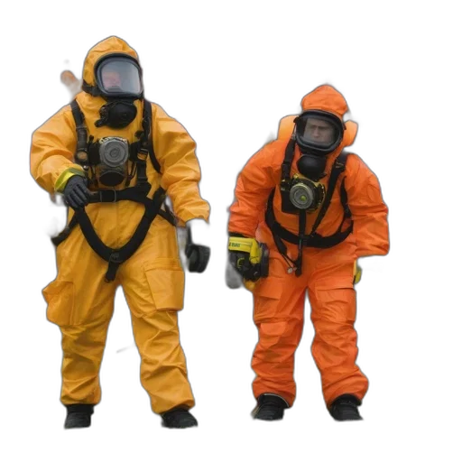jacket, two, individuals, hazmat transparent PNG cut-out