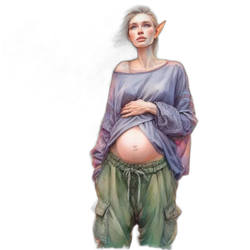 watercolor, concept art, fantasy art, photorealistic transparent PNG cut-out