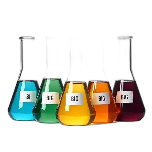 bottle, colorful, set, six transparent PNG cut-out
