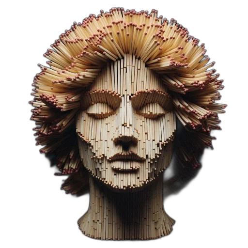 hair, face, mask, crown transparent PNG cut-out