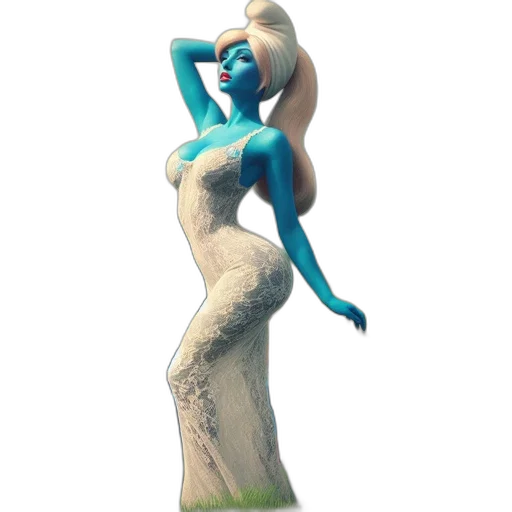 dress, creature, concept art, 3d render transparent PNG cut-out