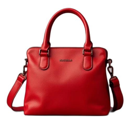 red, ella, bag transparent PNG cut-out