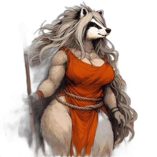 dragon, staff, animal, dress transparent PNG cut-out