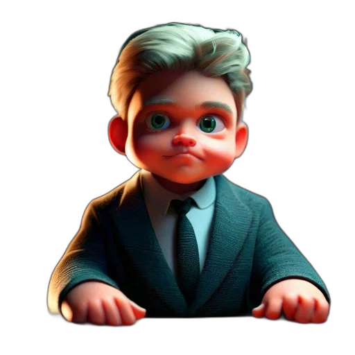 face, staff, creature, 3d render transparent PNG cut-out