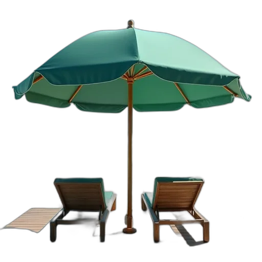 umbrella, furniture, 3d render, concept art transparent PNG cut-out