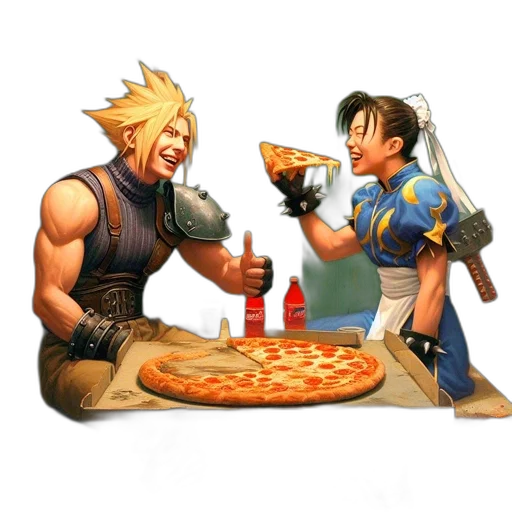 food, concept art, pixel art, comic book art transparent PNG cut-out