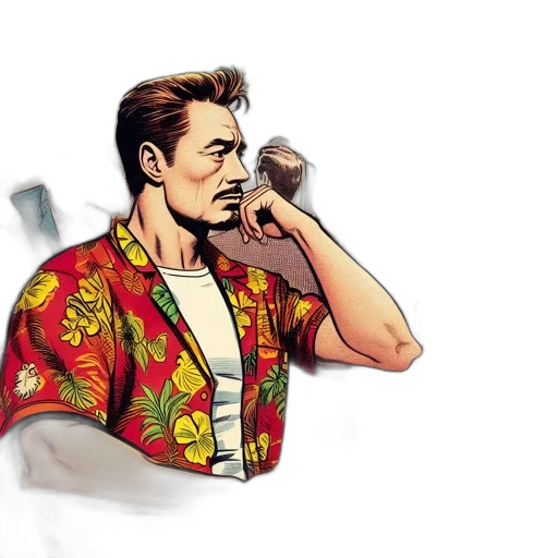 jacket, comic book art, concept art, cartoon transparent PNG cut-out