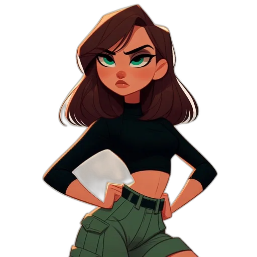 jacket, dress, staff, cartoon transparent PNG cut-out