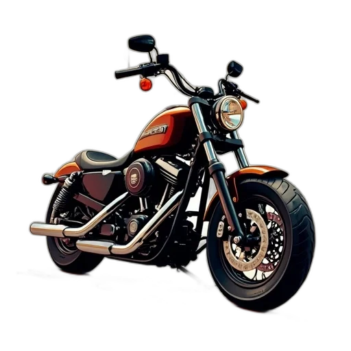 photorealistic, 3d render, harley, wiring transparent PNG cut-out