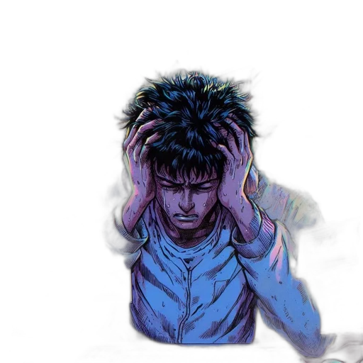 jacket, hair, face, mask transparent PNG cut-out