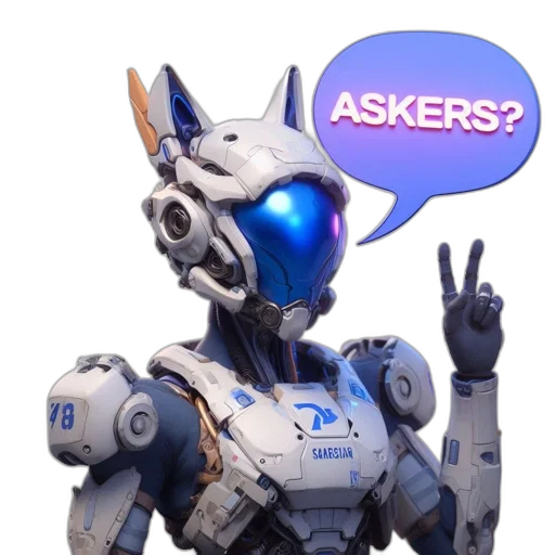 robot, mask, 3d render, concept art transparent PNG cut-out