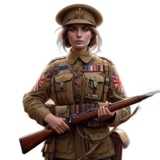 weapon, staff, jacket, hat transparent PNG cut-out