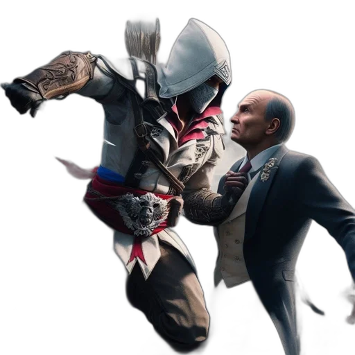 mask, jacket, weapon, sword transparent PNG cut-out