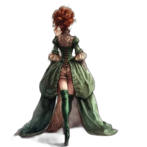 dress, concept art, fantasy art, 3d render transparent PNG cut-out