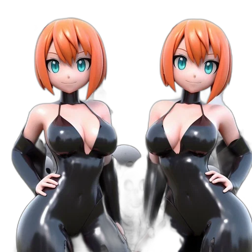 dress, robot, 3d render, concept art transparent PNG cut-out